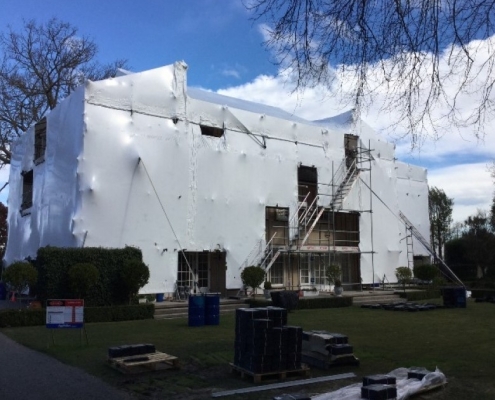 Building Shrink Wrap Christchurch Canterbury contact Erect Scaffolding Ltd